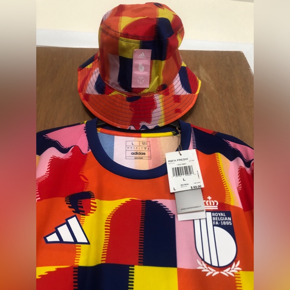 Adidas Colorful Jersey & Matching Bucket Hat
